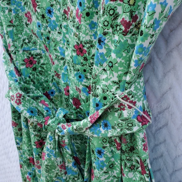 ANNE KLEIN Green Floral A-Line Fit & Flare Dress Size 10 - Picture 10 of 16